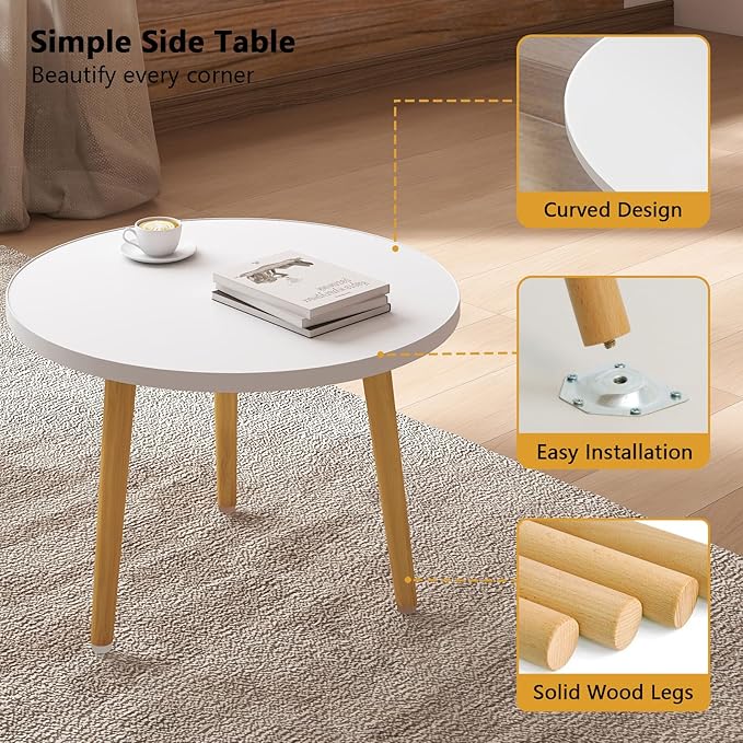 Round Coffee Table Low Table - Image 4