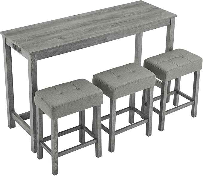 Ball & Cast 4 Piece Kitchen Dining Room Table and Chairs Set, Farmhouse Wooden - Image 10