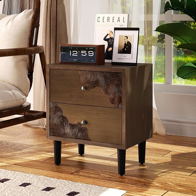 COSIEST Nightstand Set of 2, Mid Century Modern End Table - Image 4