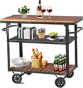 Diwhy Industrial 3 Tier Rolling Utility Storage Cart Wine Beverage, Metal Wine by Diwhy