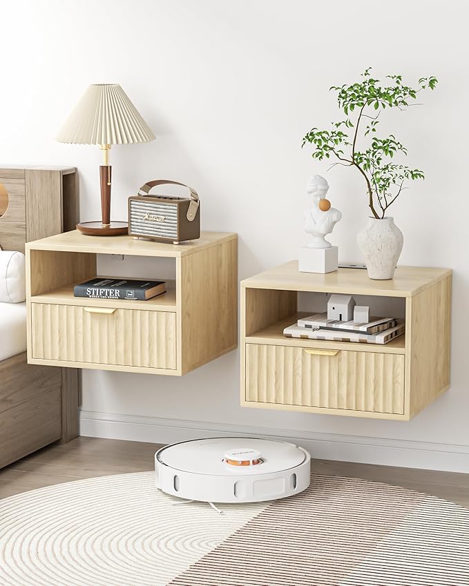 Floating Nightstand Set of 2 by DEMEGA