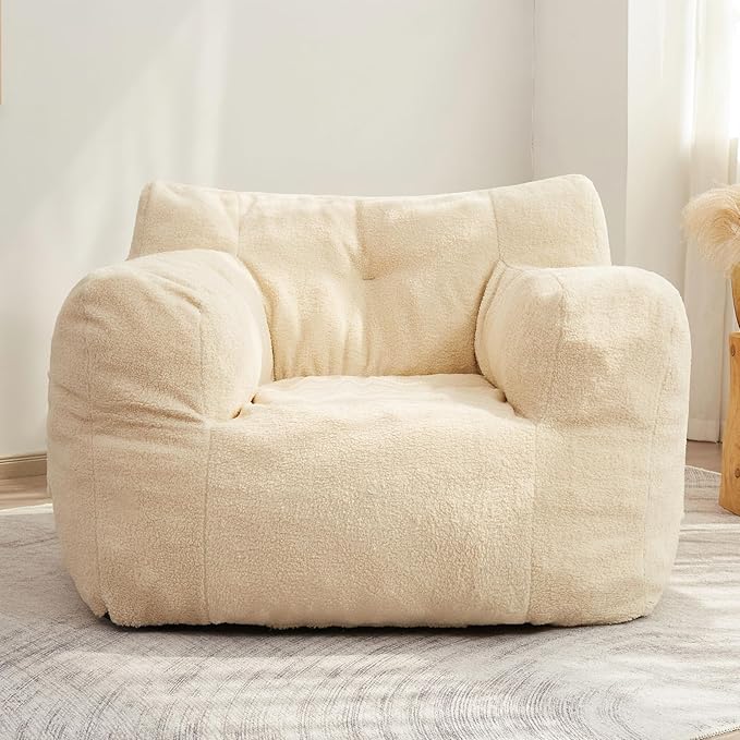 HIGOGOGO Giant Bean Bag Chairs for Adults, Big Comfy Chair Sofa for Bedroom - Image 9