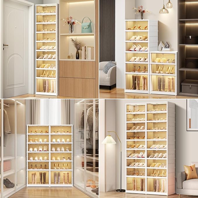 Foldable 9-Tier Shoe Rack Organizer - Image 7