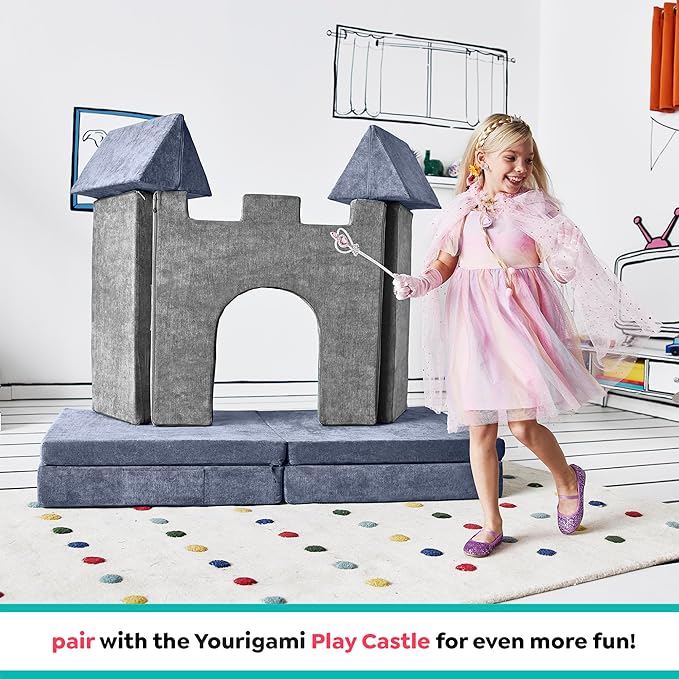 Yourigami Kids and Toddler Play Couch, Convertible Folding Sofa, Durable Foam - Image 8