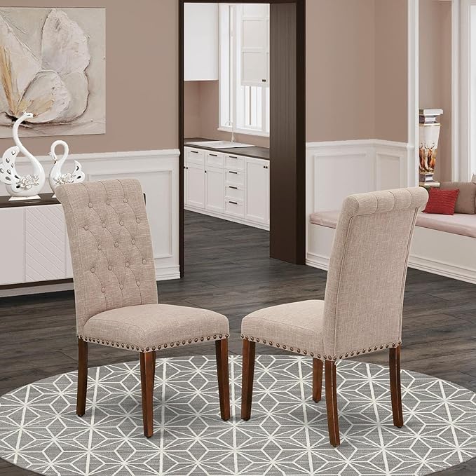 East West Furniture BRP3T04 Bremond Parson Dining Room Chairs - Image 2