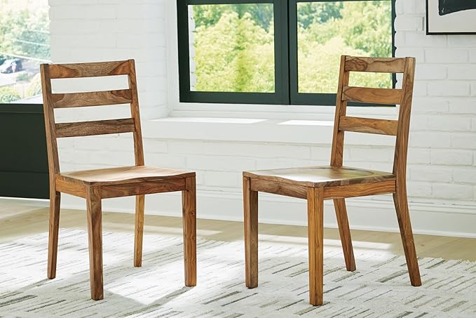Signature Design by Ashley Dressonni Farmhouse Solid Wood Armless Dining Chair - Image 2