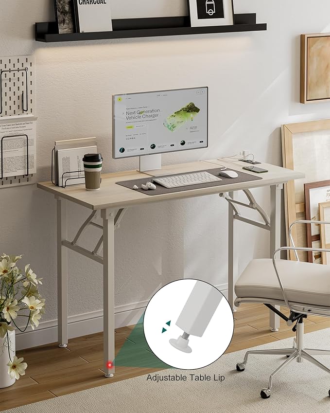 Frylr Small Folding Computer Desk – 43.3 Inch Portable Table - Image 6
