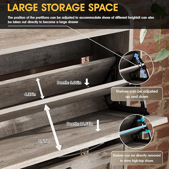 Maupvit Large Shoe Storage Cabinet - Image 6
