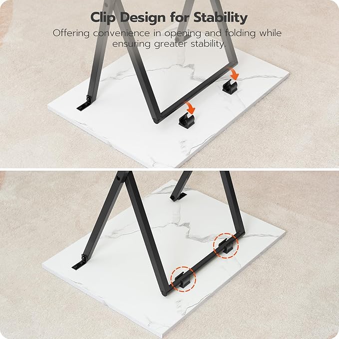 HOOBRO Folding TV Tray Tables, Industrial Side Table - Image 7