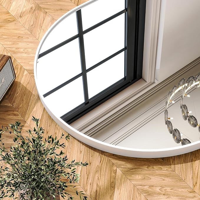 Arched Bathroom Mirror, 32x34 Inch - Image 4