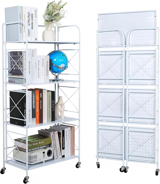 Foldable 4-Tier Metal Shelf - Image 4