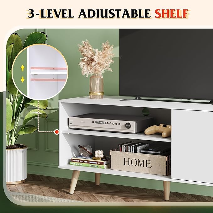 WLIVE TV Stand for 55 Inch TVs, Entertainment Center - Image 6