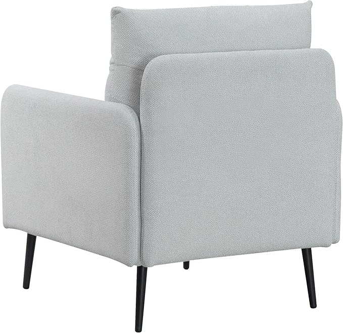 Ball & Cast Accent Chair with Metal Black Legs, Comfy Chenille Club Fabric - Image 8