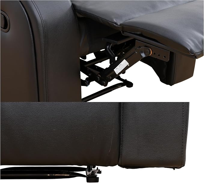 Loveseat Recliner Sofa, Reclining Loveseat Leather Couch Upholstered, Modern - Image 5