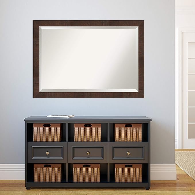 Amanti Art Brown Bathroom Mirror - Image 5