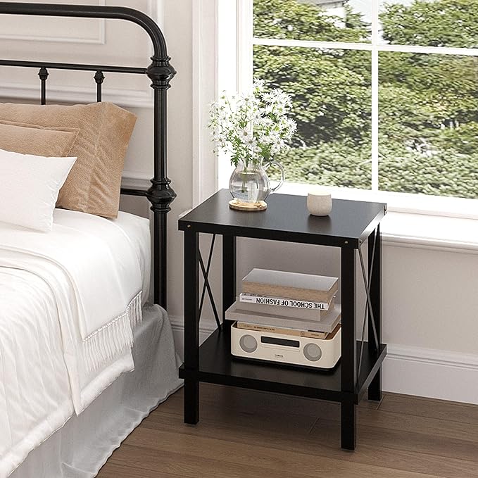 Large End Table Farmhouse Side Table Industrial Style Sofa Table Coffee Table - Image 7