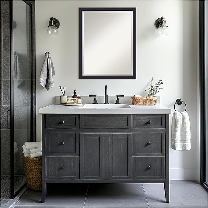 Amanti Art Black Bathroom Mirror - Image 6
