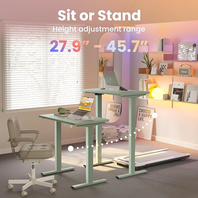 HUANUO 32" Small Electric Standing Desk Adjustable Height, 4 Memory Height - Image 3