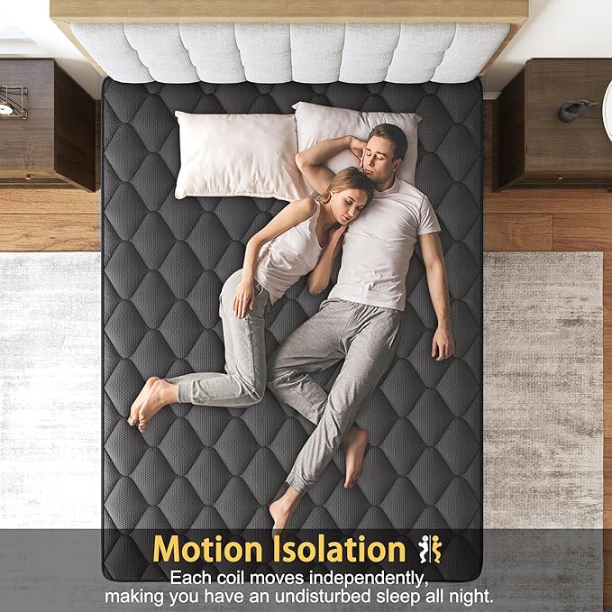 Twin Mattress, 14 Inch Medium Hybrid Mattresses Euro Top - Image 8