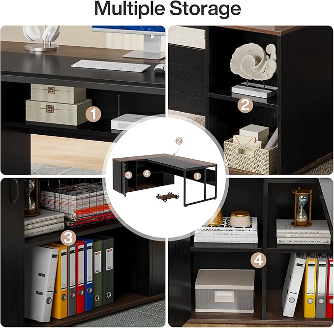Tribesigns 71 inch Executive Desk, L Shaped Desk - Image 7