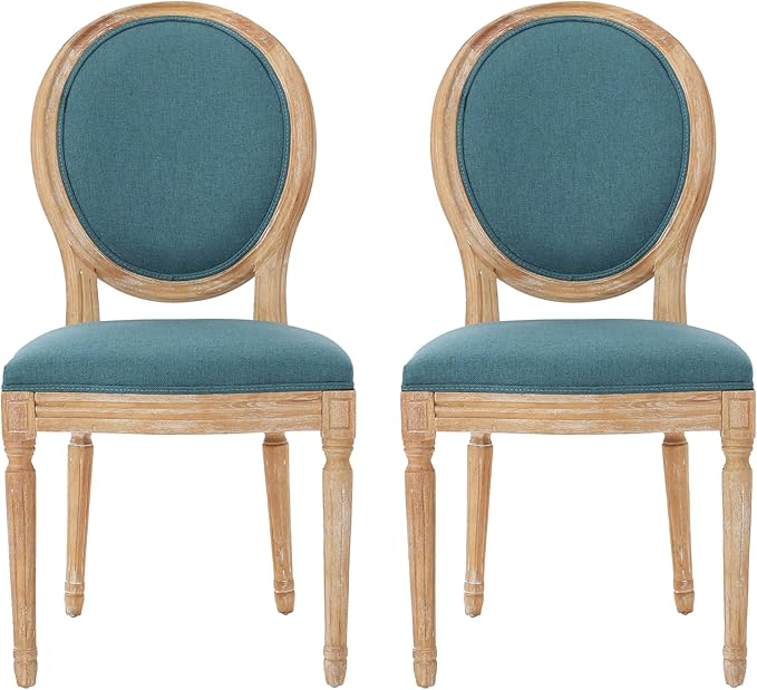 Christopher Knight Home Phinnaeus Fabric Dining Chairs, 2-Pcs Set, Dark Teal by ChristopherKnightHome
