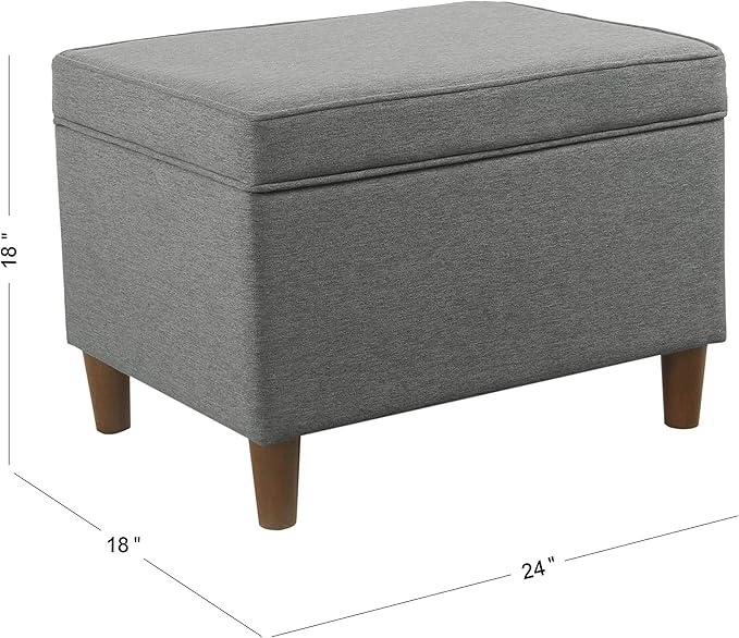 Home Decor | Dinah Collection Modern Storage Ottoman | Ottoman - Image 3