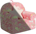Rainbow Unicorn Kids Sofa with Star Throw Pillow, High Back Toddler Chair Glow by MOMCAYWEX