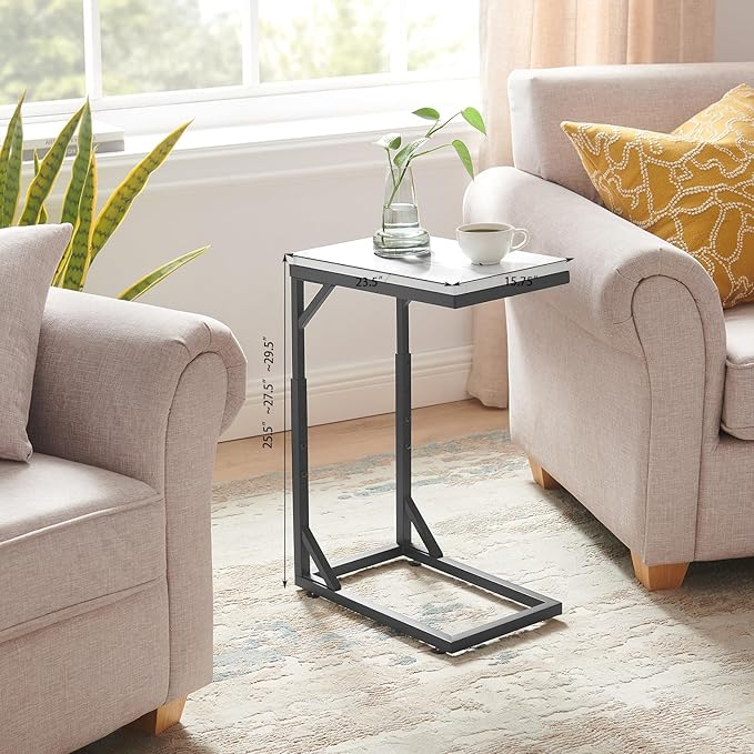 C-Shaped End Table, Small Sofa Table - Image 2