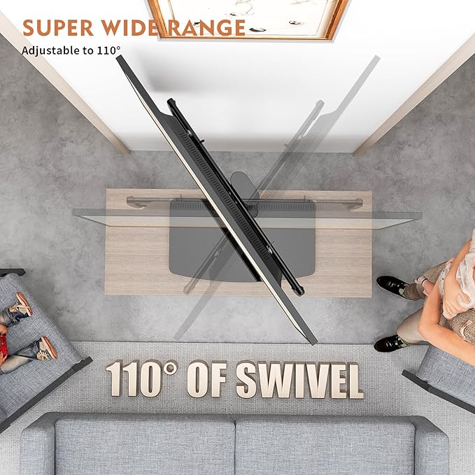 Universal Swivel TV Stand/Base Table Top Stand 40 to 86 inch TVs 110 Degree - Image 3