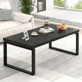 EXCEFUR Black Coffee Table, Modern Rustic Center Table by EXCEFUR
