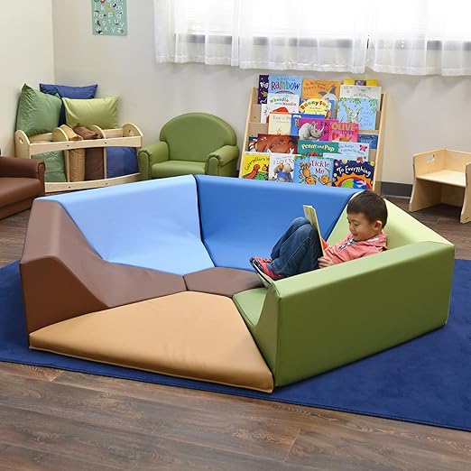Children's Factory Woodland Hollow Kids Reading Nook, Toddler Modular Couch - Image 2
