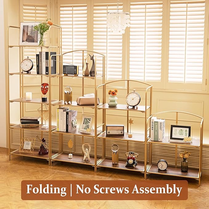 Crofy No Assembly Folding Bookshelf - Image 6