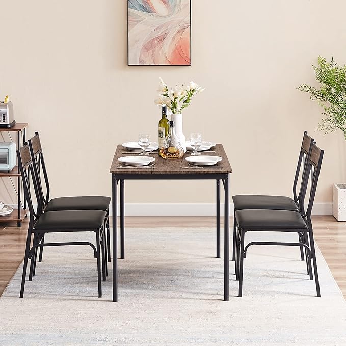 VECELO Kitchen Dining Room Table Set - Image 5