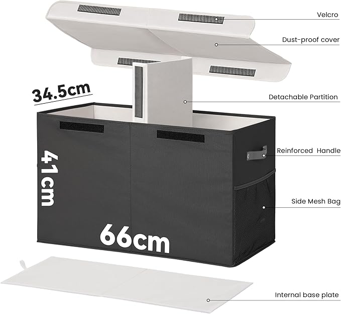 80L Large Toy Storage Box with Lid, Large Toy Box Chest - Image 3