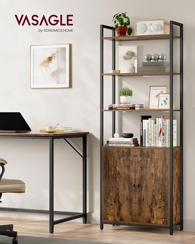 VASAGLE 6-Tier Bookshelf, Tall Bookcase - Image 2