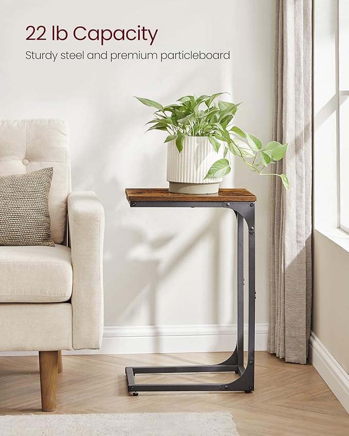 VASAGLE C-Shaped End Table Set of 2, Small Side Table - Image 9