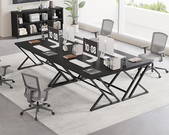 LVB Black Computer Desk, Modern Gaming PC Writing Desk - Image 9
