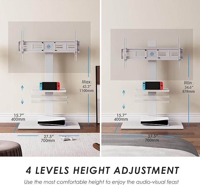 FITUEYES Floor TV Stand Iron Base - Image 6