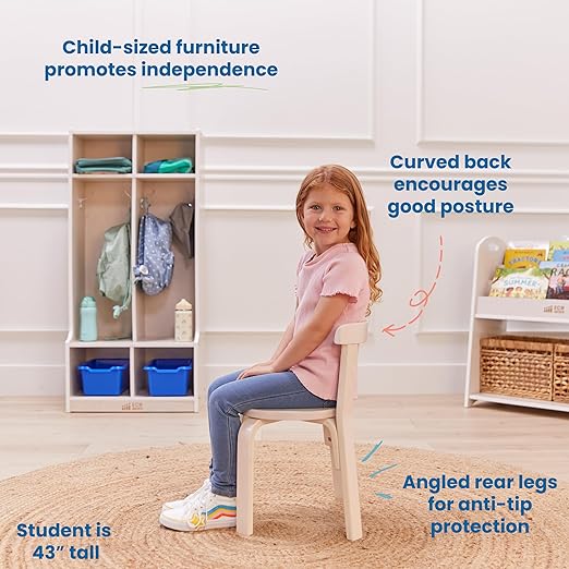 ECR4Kids Bentwood Round Table and Curved Back Chair Set, Kids Furniture - Image 4