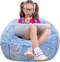 Fluffy Bean Bag Chair for Kids, 2.5FT Round Memory Foam Filled Bean Bag for by Unknown