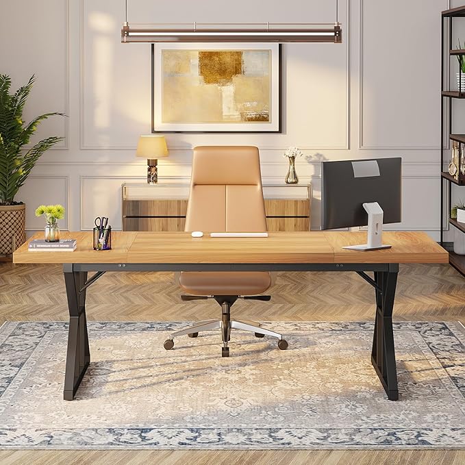 Tribesigns 70.8-Inch Executive Desk, Large Computer Office Desk Workstation - Image 4