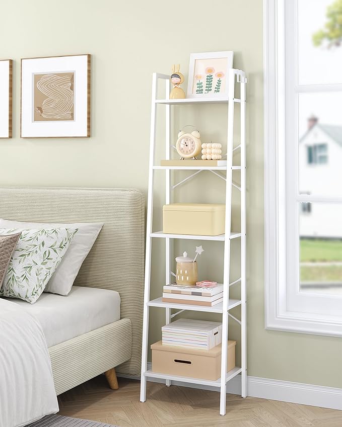 Ladder Shelf, Bookshelf Bookcase, Freestanding Corner Storage Shelve - Image 7