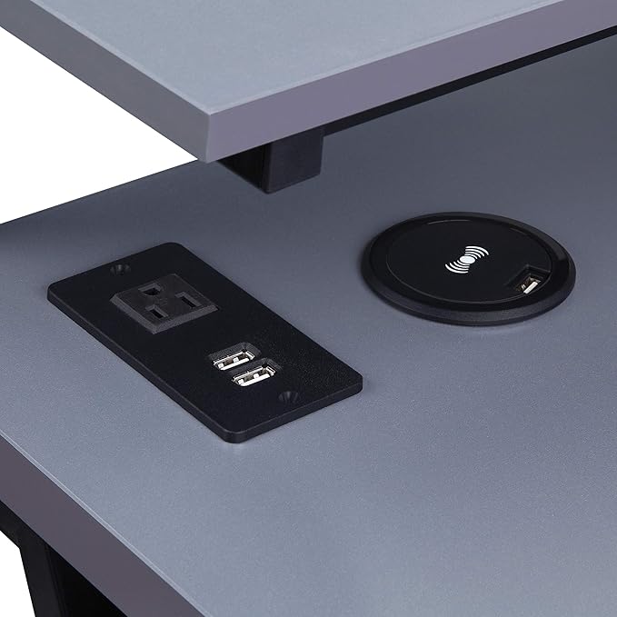 OSP Home Furnishings Checkpoint Battlestation L Shaped Gaming Desk - Image 12