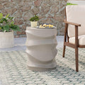 COSIEST Outdoor Side Table, Streamlined Lightweight Decorative Patio Garden by COSIEST