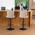 YOUNIKE Khaki Bar Stools Set of 2 Modern Swivel Counter Height Bar Chairs by YOUNIKE