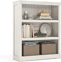 LINSY HOME 3-Tier Bookcase and Bookshelf, Small Wood Display Storage Shelves by LINSYHOME