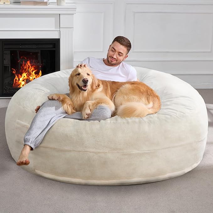 Hobestluk 6ft Bean Bag Chairs for Adults Large Beanbag Chair - Image 3