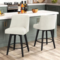 Counter Height Bar Stools Set of 2, Modern Swivel Barstools by ErdoruLiving