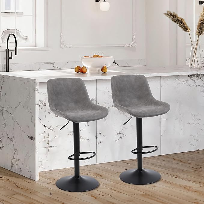 Bar Stools, Swivel Counter Height Barstools - Image 2