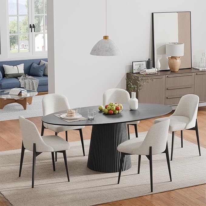 Casaphoria 67" Oval Dining Table, Modern Wood Kitchen Table - Image 4